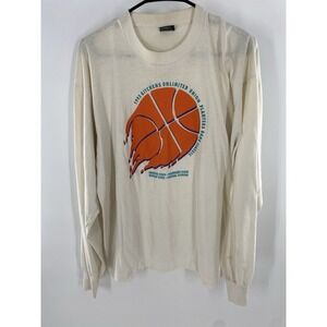 Vintage 1993 NCAA‎ Basketball Planters Bank Classic Long Sleeve Shirt Size XL